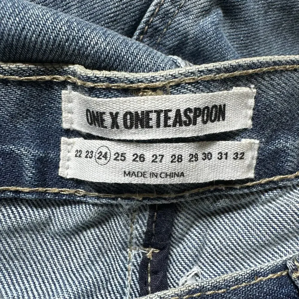 One by One Teaspoon Cadillac Classic 5 Pocket Long Line Pencil Skirt Sz 24 NWOT